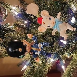 Vintage Soldier and Mouse Ornaments
